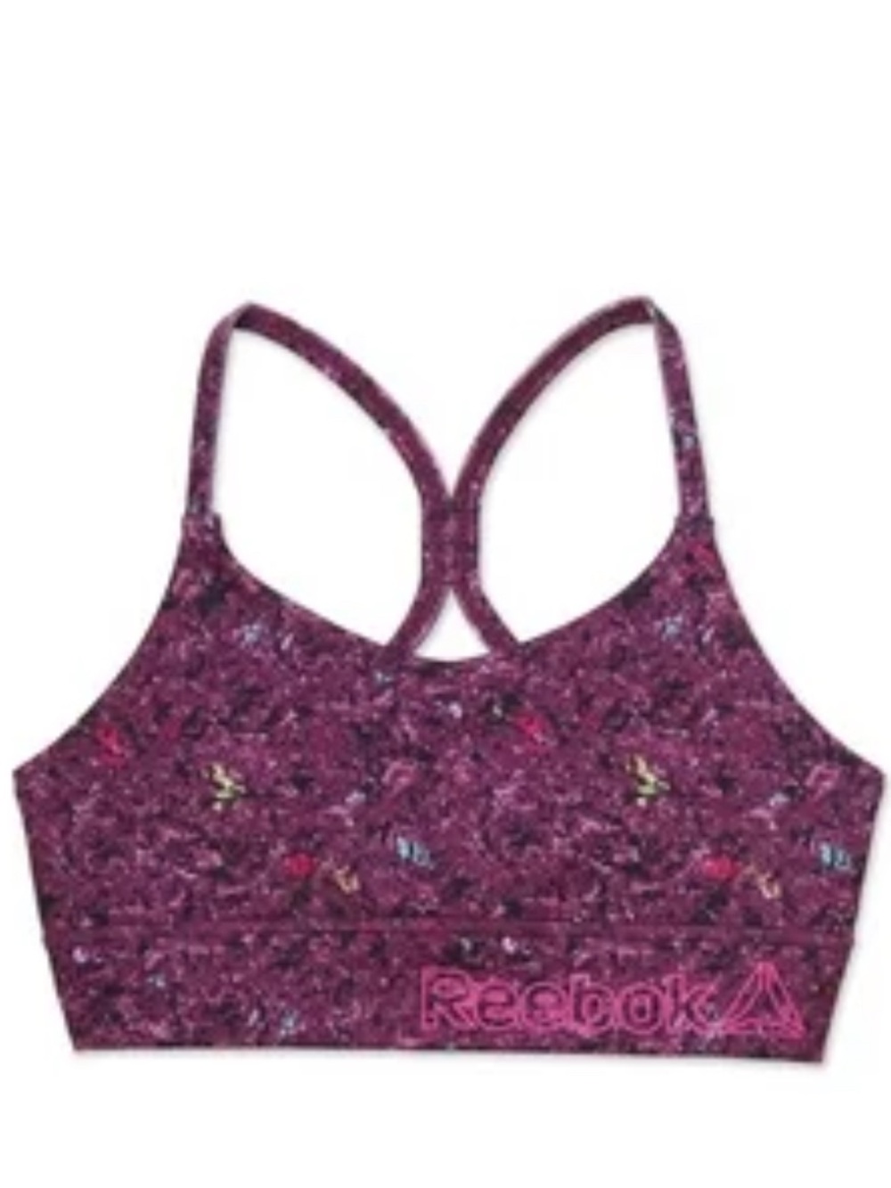 Reebok Plum Speckle Racerback Sports Bra